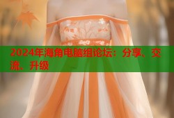 2024年海角电脑组论坛：分享、交流、升级