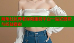 海角社区养老保险服务平台一站式缴费与权益查询