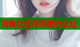海角社区是哪里的企业