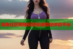 海角社区网络延时低速稳定体验平台