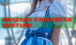 海角社区安全吗 多功能匿名聊天与视频分享平台揭秘