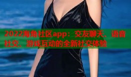 2022海角社区app：交友聊天、语音社交、游戏互动的全新社交体验