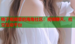 桃子视频里的海角社区：视频聊天、社交互动平台