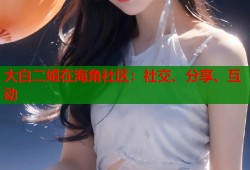 大白二姐在海角社区：社交、分享、互动
