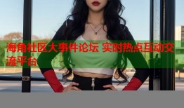 海角社区大事件论坛 实时热点互动交流平台