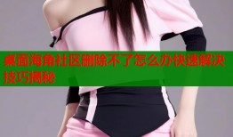 桌面海角社区删除不了怎么办快速解决技巧揭秘