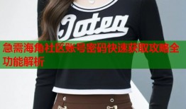 急需海角社区账号密码快速获取攻略全功能解析