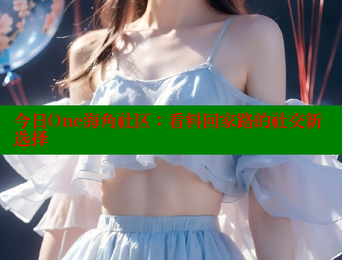 今日One海角社区：看料回家路的社交新选择